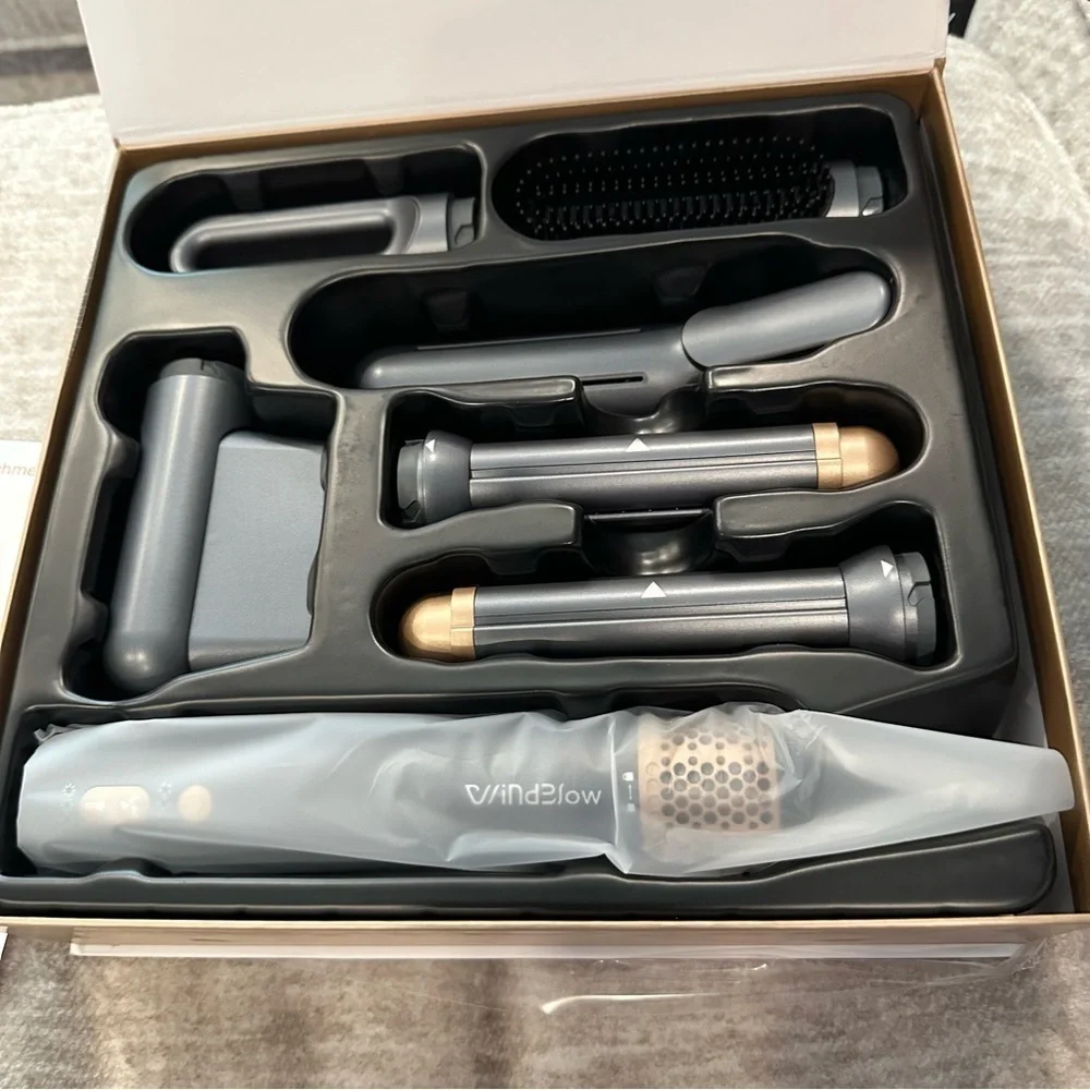 Hair Dryer Brush 6 in 1 Air Styling & Drying Multi-Styler Auto-Wrap Curlers #AM9